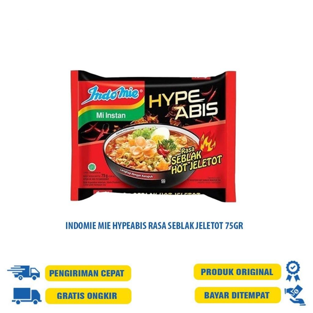 INDOMIE MIE HYPEABIS RASA SEBLAK JELETOT 75GR