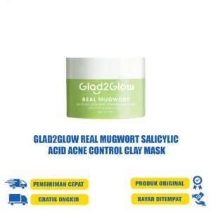 GLAD2GLOW REAL MUGWORT SALICYLIC ACID ACNE CONTROL CLAY MASK