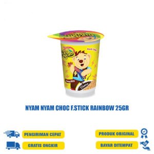 NYAM NYAM CHOC F.STICK RAINBOW 25GR