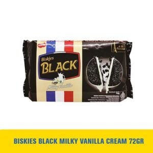BISKIES BLACK MILKY VANILLA CREM 72GR
