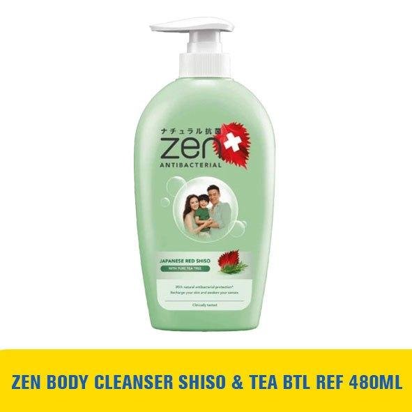 ZEN BODY CLEANSER SHISO & TEA BTL REF 480ML