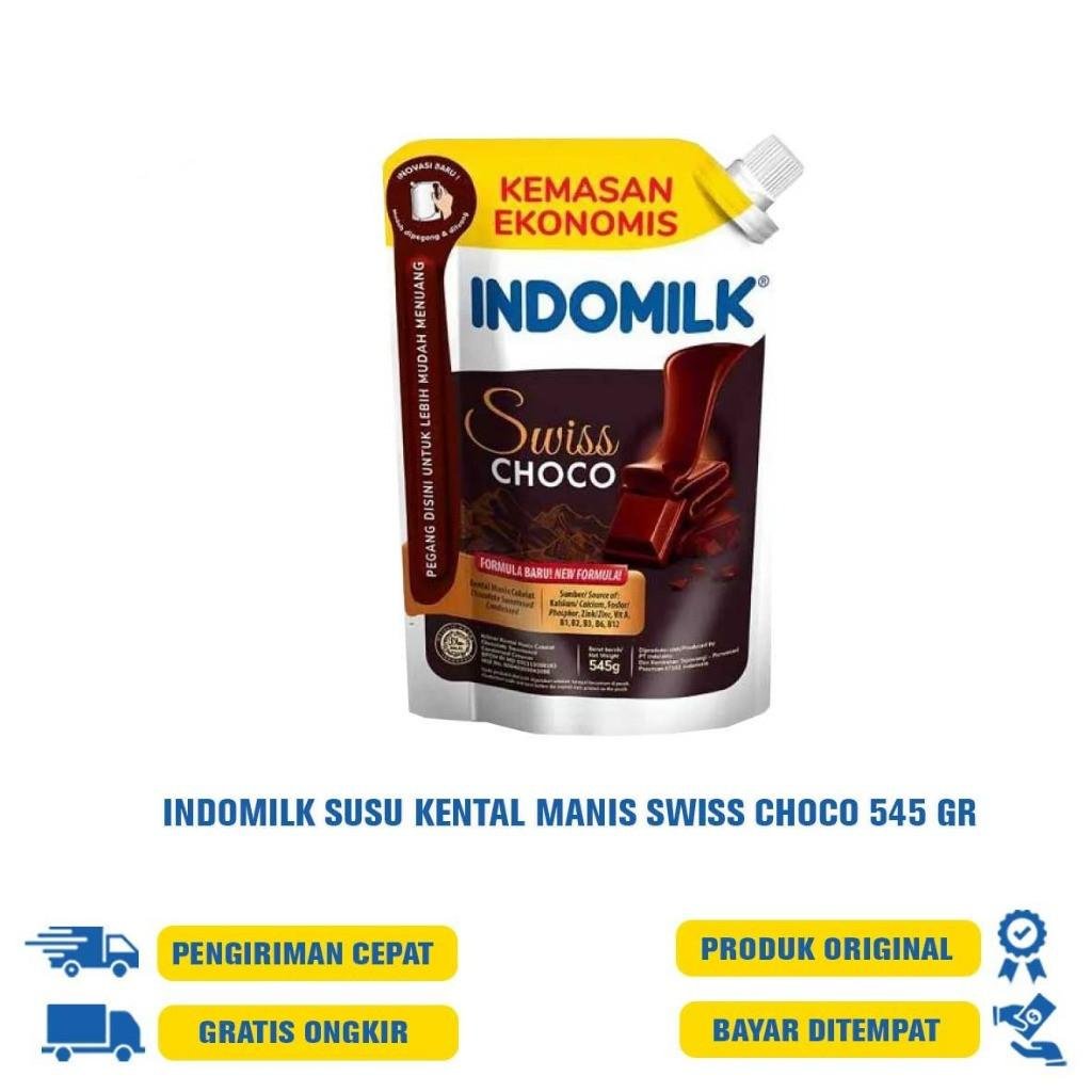 INDOMILK SUSU KENTAL MANIS SWISS CHOCO 545 GR