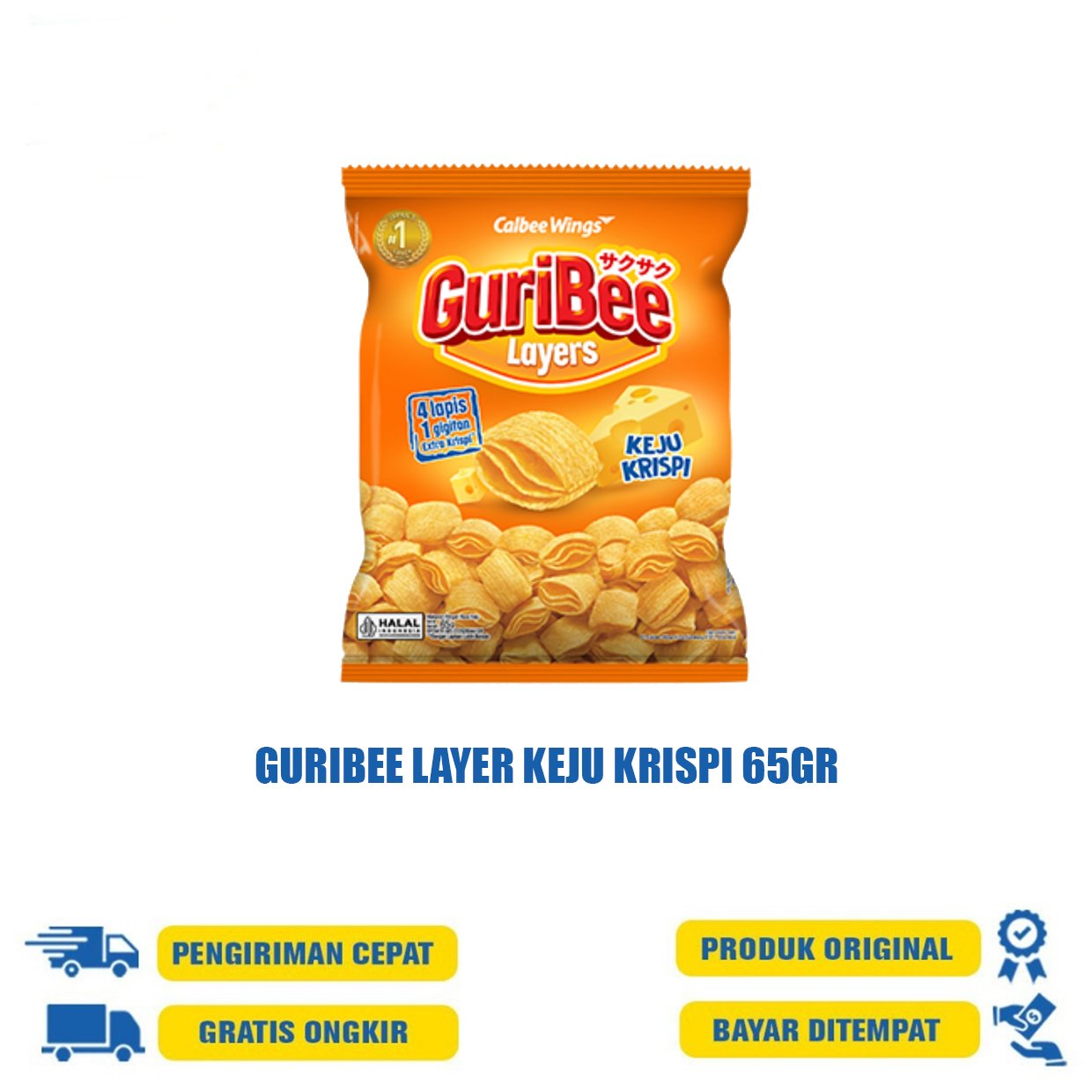 GURIBEE LAYER KEJU KRISPI 65GR