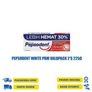 PEPSODENT WHITE PRM VALUPACK 2'S 225G