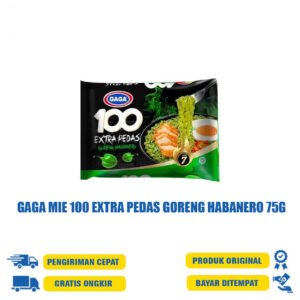 GAGA MIE 100 EXTRA PEDAS GORENG HABANERO 75G