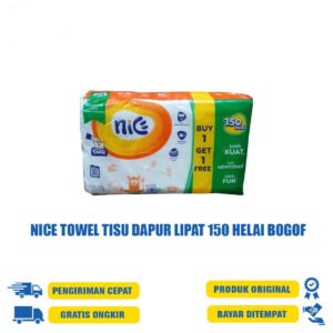 NICE TOWEL TISU DAPUR LIPAT 150 HELAI BOGOF