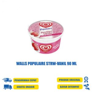 WALLS POPULAIRE STRW-VANIL 90 ML